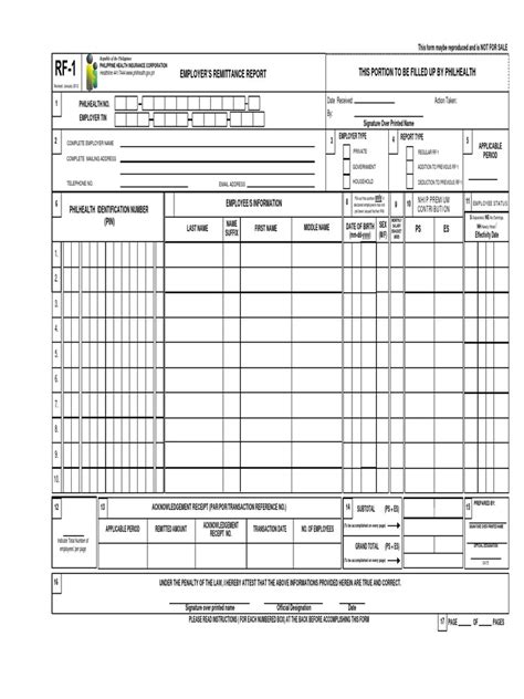 RF1 Employer's Remittance Report .